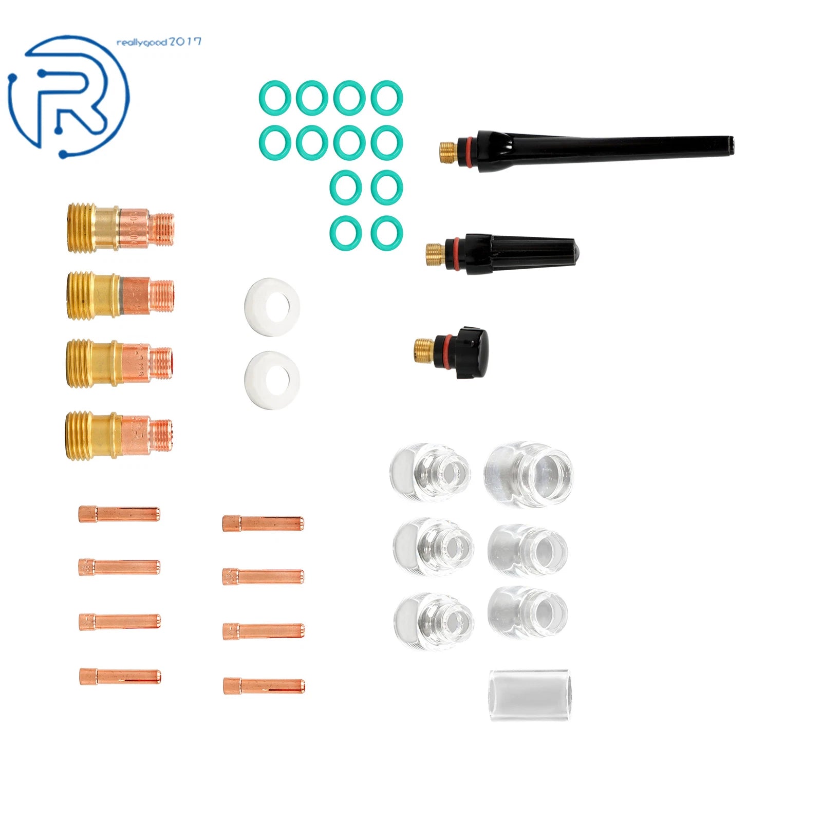 36Pack Pyrex Glass Cup Kit for WP-17/18/26 (TIG Welding Torch)