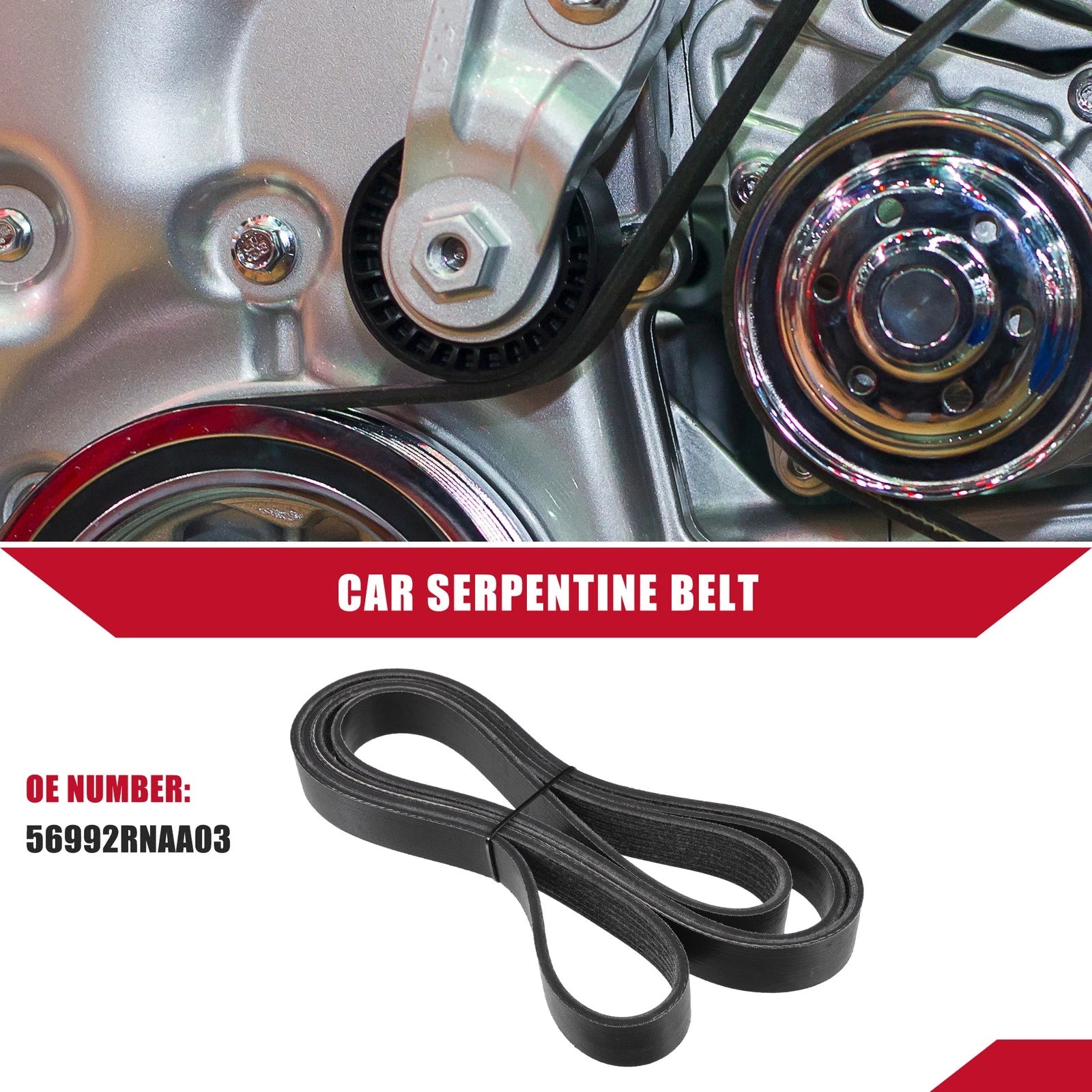Serpentine Belt No. 56992RNAA03 for Honda Civic (2007–2008)