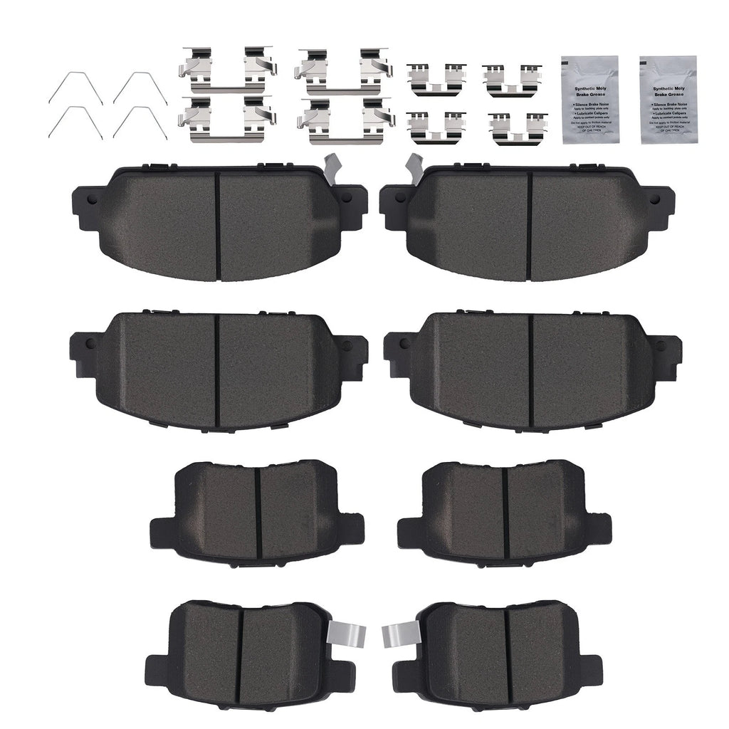 8pcs Ceramic Brake Pads Set for Honda Accord (2013–2017) EX EX-L Hybrid