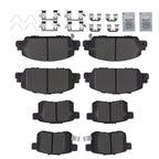 8pcs Ceramic Brake Pads Set for Honda Accord (2013–2017) EX EX-L Hybrid