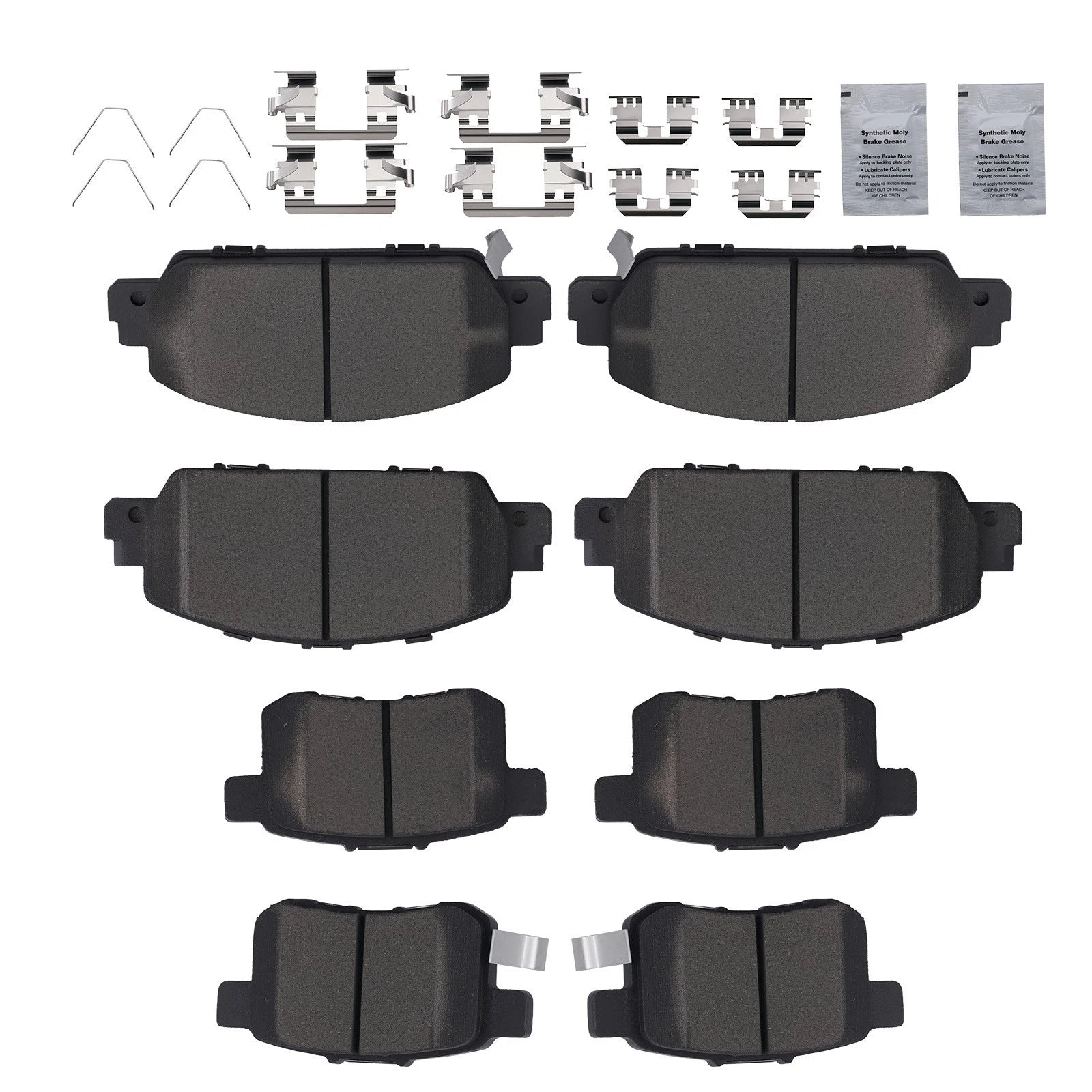 8pcs Ceramic Brake Pads Set for Honda Accord (2013–2017) EX EX-L Hybrid