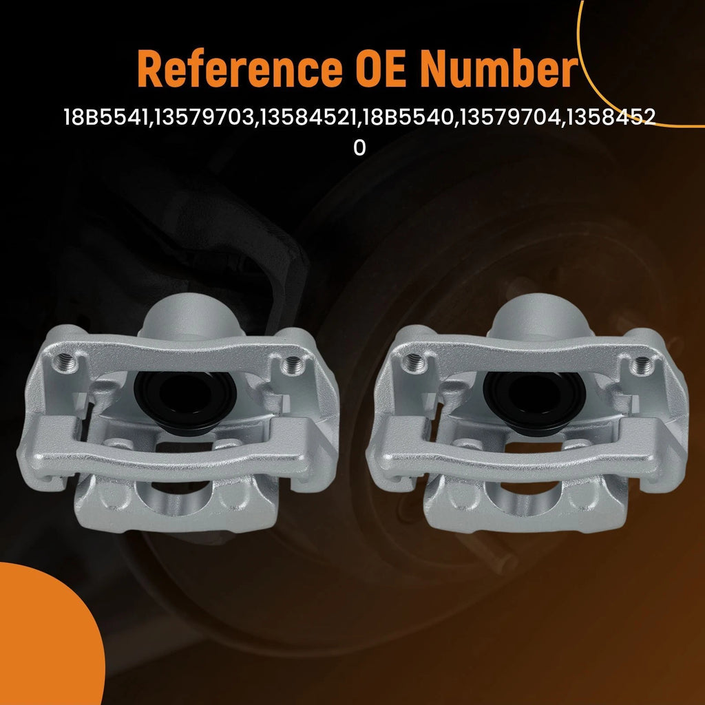 Set of 2 Rear Left & Right Disc Brake Calipers for Cadillac ATS/CTS (2013–2019)