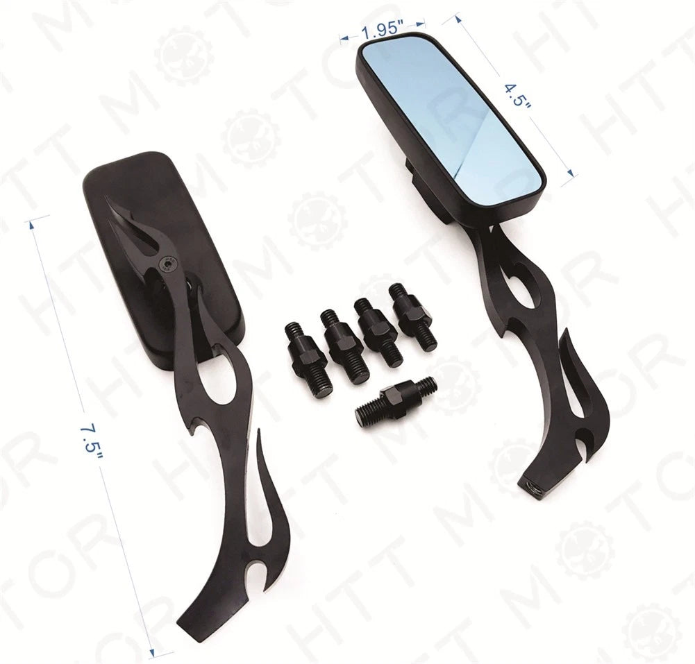 Anti Glare Blue Rearview Mirror 8mm for Harley Softail