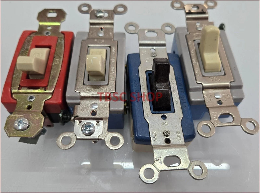 Set of 4 Hubbell 15A 120V Toggle Switches for
