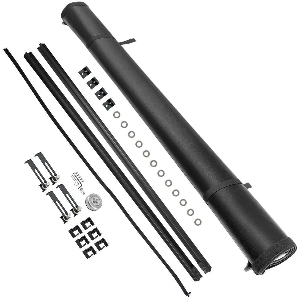 Tonneau Cover 6.7ft Bed Soft Vinyl Roll Up for Nissan Titan 16-2024 W/LED Lamp
