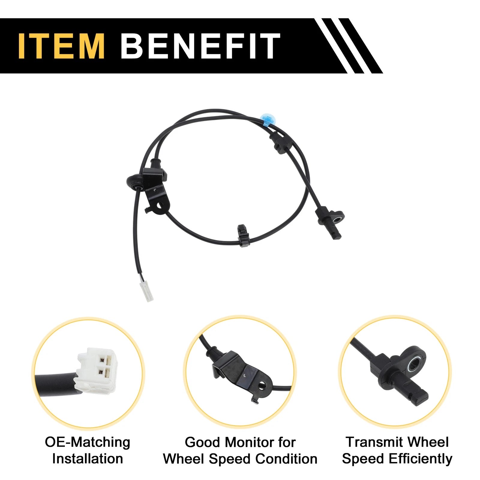ABS Wheel Speed Sensor No. 57475TF0013 for Honda Fit (2009–2013) Rear Left