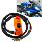 7/8" Handlebar Ignition Switch for Universal Motorcycle - Orange