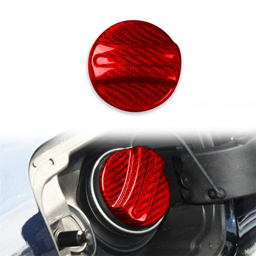 Carbon Fiber Red Gas Fuel Cap Cover for BMW 5 Series M5 (2011-2020)