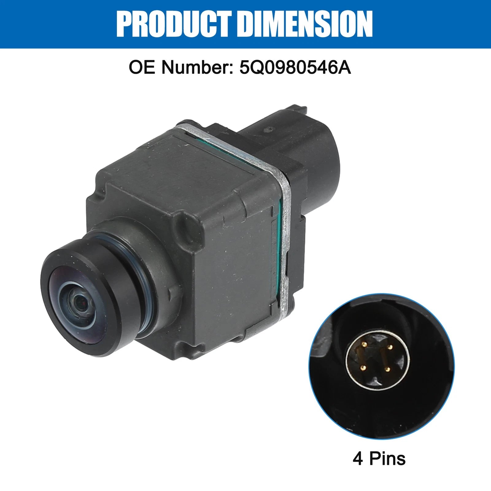 Rear View Backup Camera for Audi A4 Q7, VW Atlas (No. 5Q0980546A)