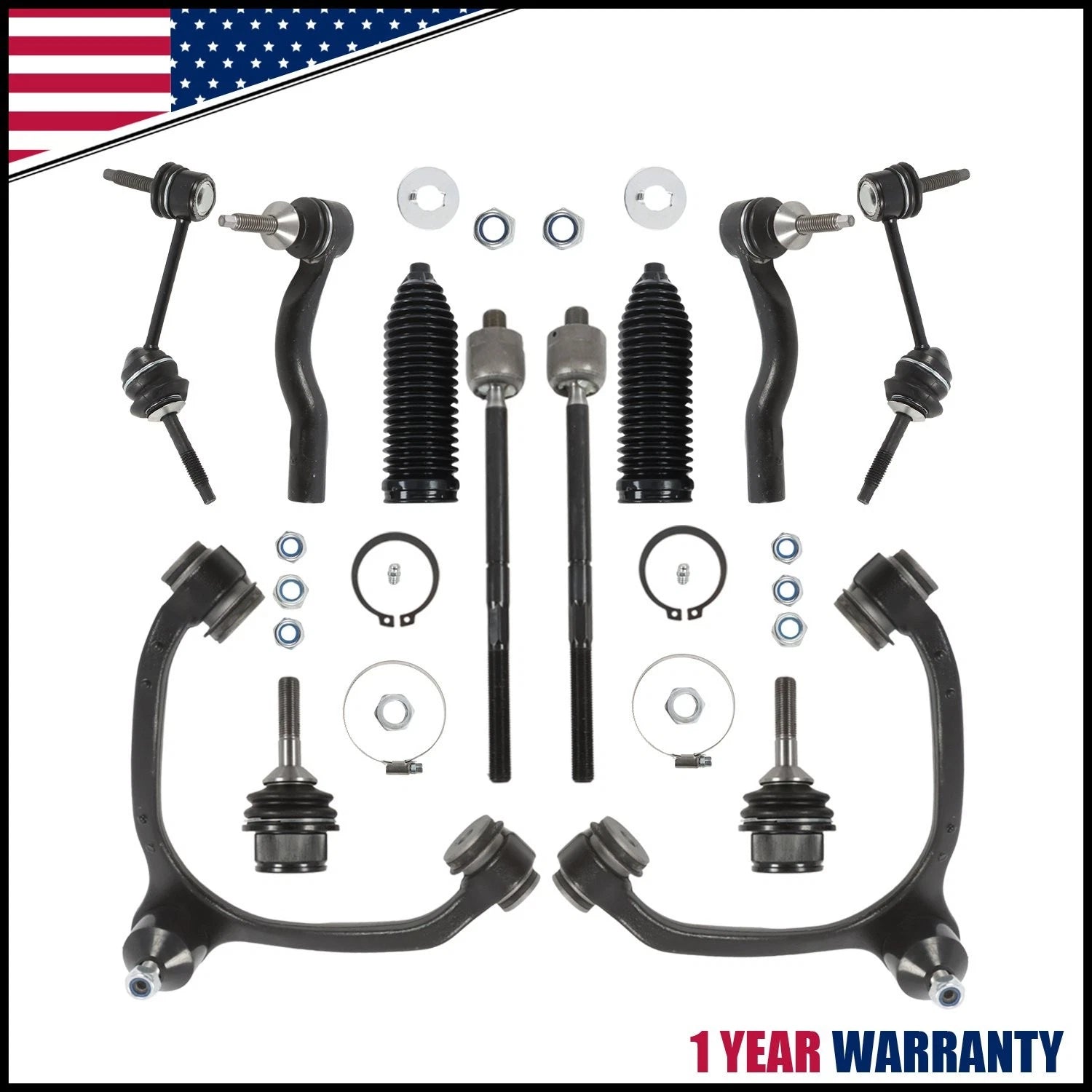 Front Upper Control Arms Tie Rods for Ford Crown Victoria (1992–2011)