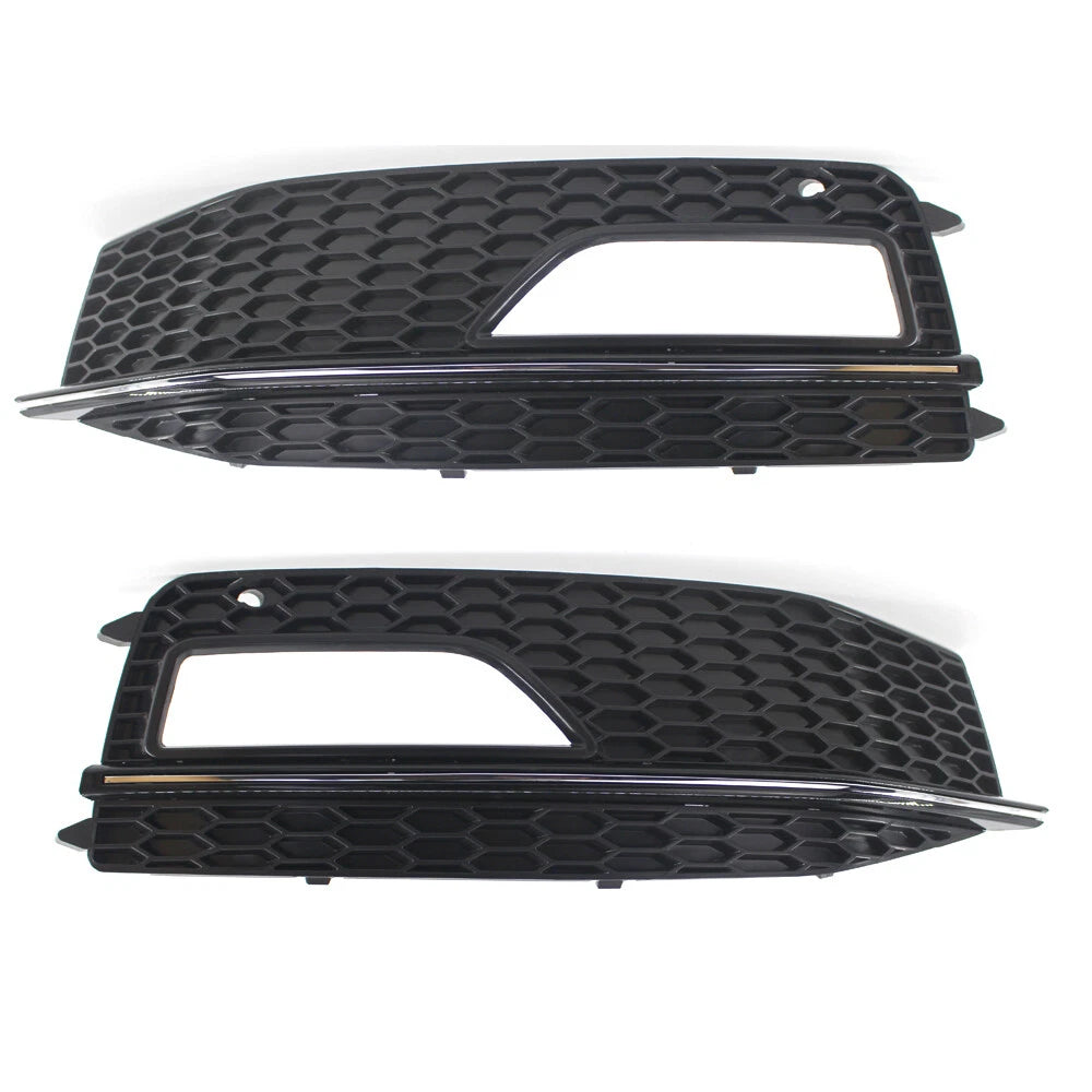 Honeycomb Fog Light Grill Bezel Covers for Audi S4/A4 S-line (2012–2015)