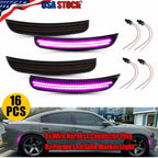 16Pcs LED Side Marker Lights + Harness for Dodge Charger (2015–2022)