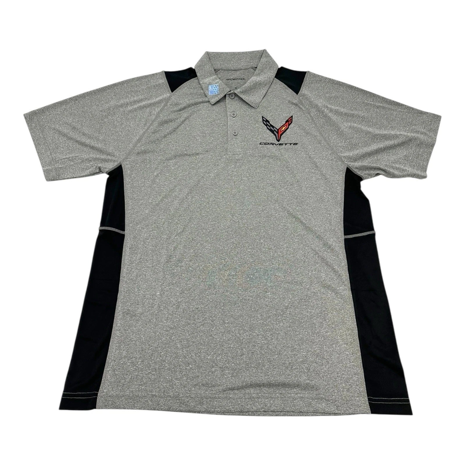 C8 Corvette Polo Shirt Heather Gray Black for Chevrolet Corvette (2020–2024)