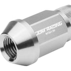 Set of 4 Open End M12x1.5 44mm Tall Silver Aluminum JDM Rim Lug Nuts