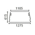 Upper Rear Window Glass for Ford Q Cab Tractors (5610–8210)