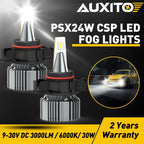 2X LED Fog Light Kit for AUXITO PSX24W 2504 (Cool White 6500K)