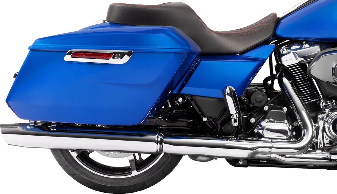 Freedom Seat for Harley-Davidson (2014–2023) - Black Vinyl, Red Stitch