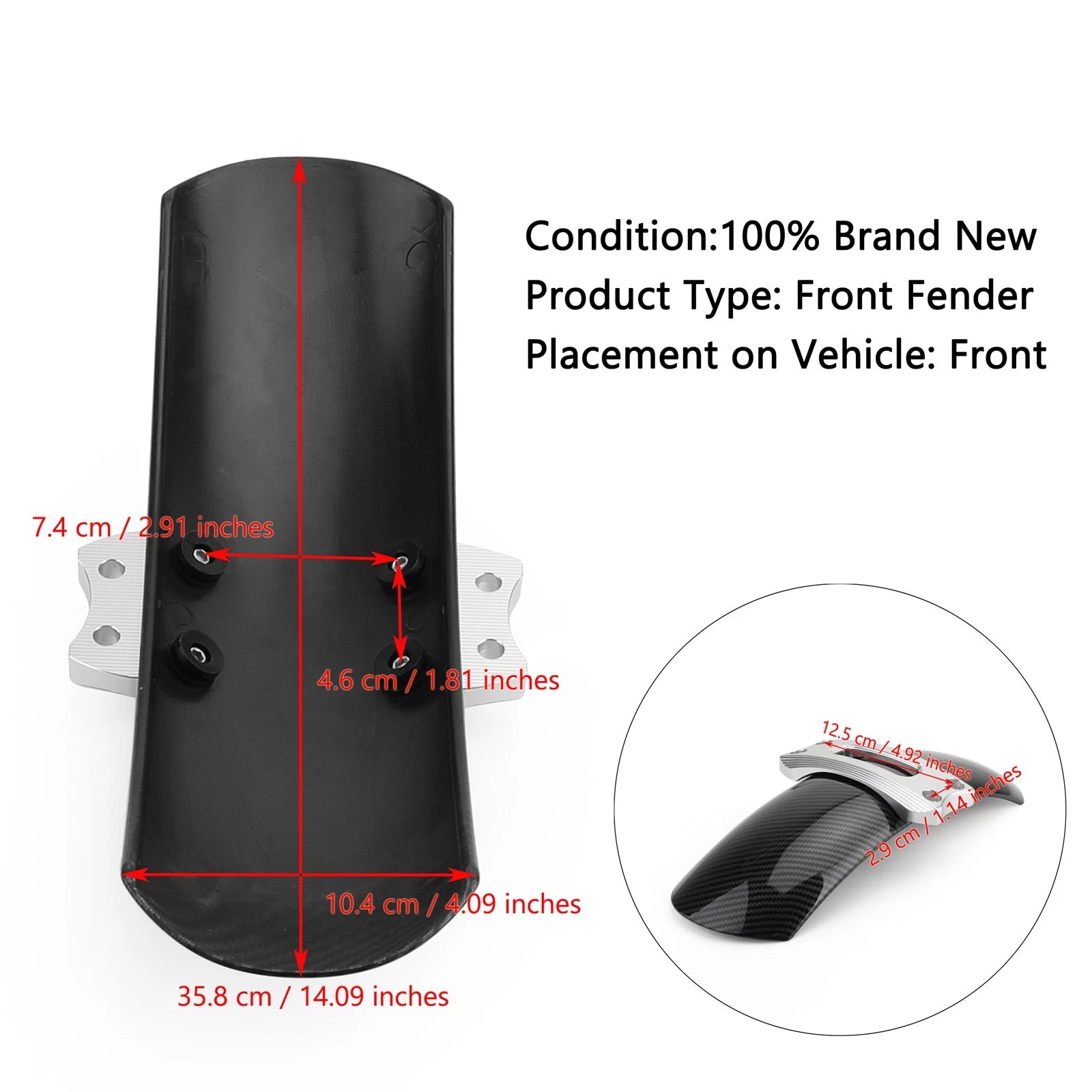 Front Wheel Fender Mudguard for BMW R Nine T Scrambler (2016–2019) Carbon