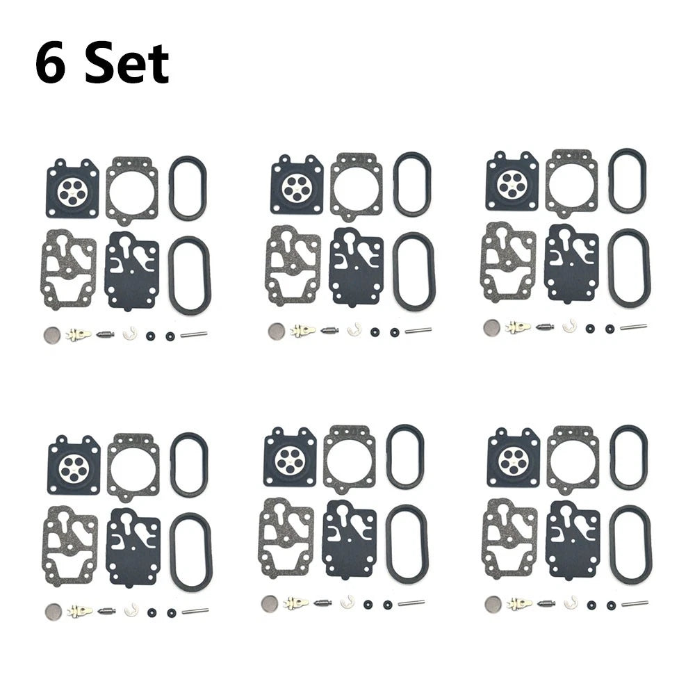 6x Carburetor Overhaul Parts Set for Husqvarna 130BT (Walbro K20-WYA)