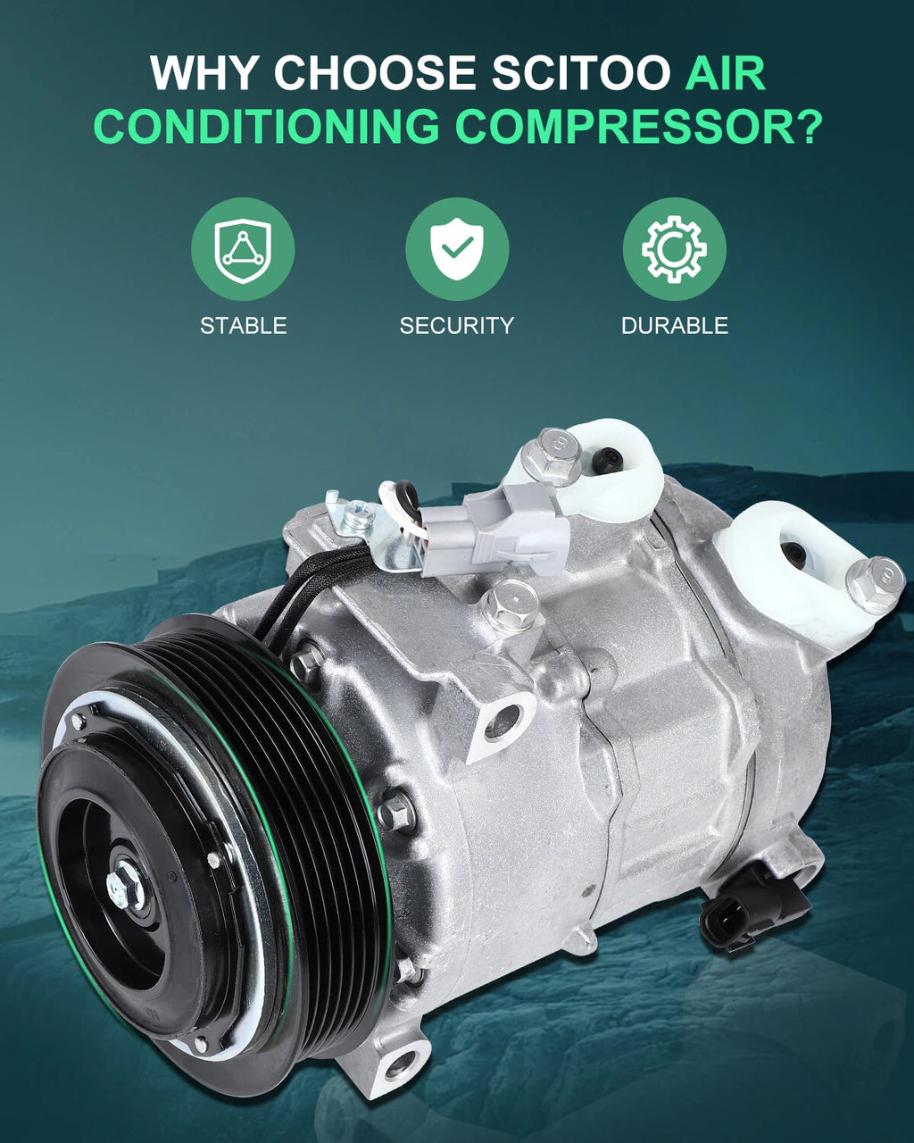 A/C Compressor for Dodge Challenger Charger Chrysler 300 5.7L (2015–2021)