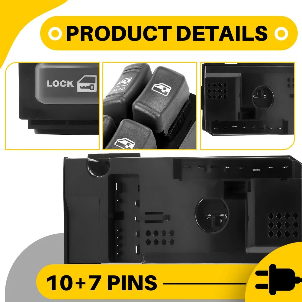 Front Left Power Window Switch for Chevrolet Blazer (1995-2005)