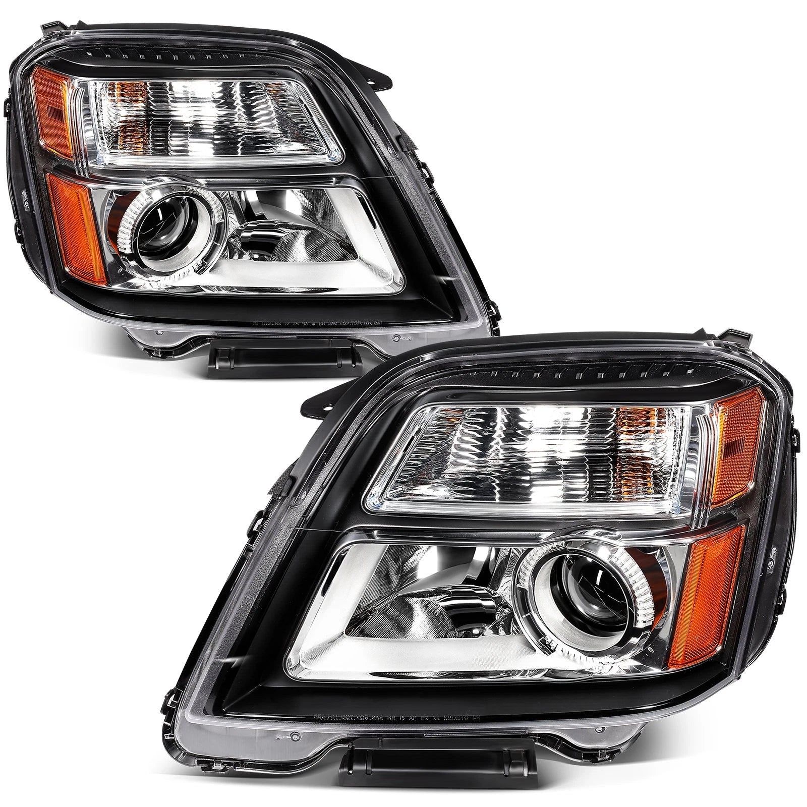 Pair of Black Projector Headlights for GMC Terrain (2016–2017)
