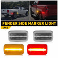 Set of 4 Clear Lens LED Side Marker Lamps for GMC Sierra 2500HD 3500HD (2015–2023)