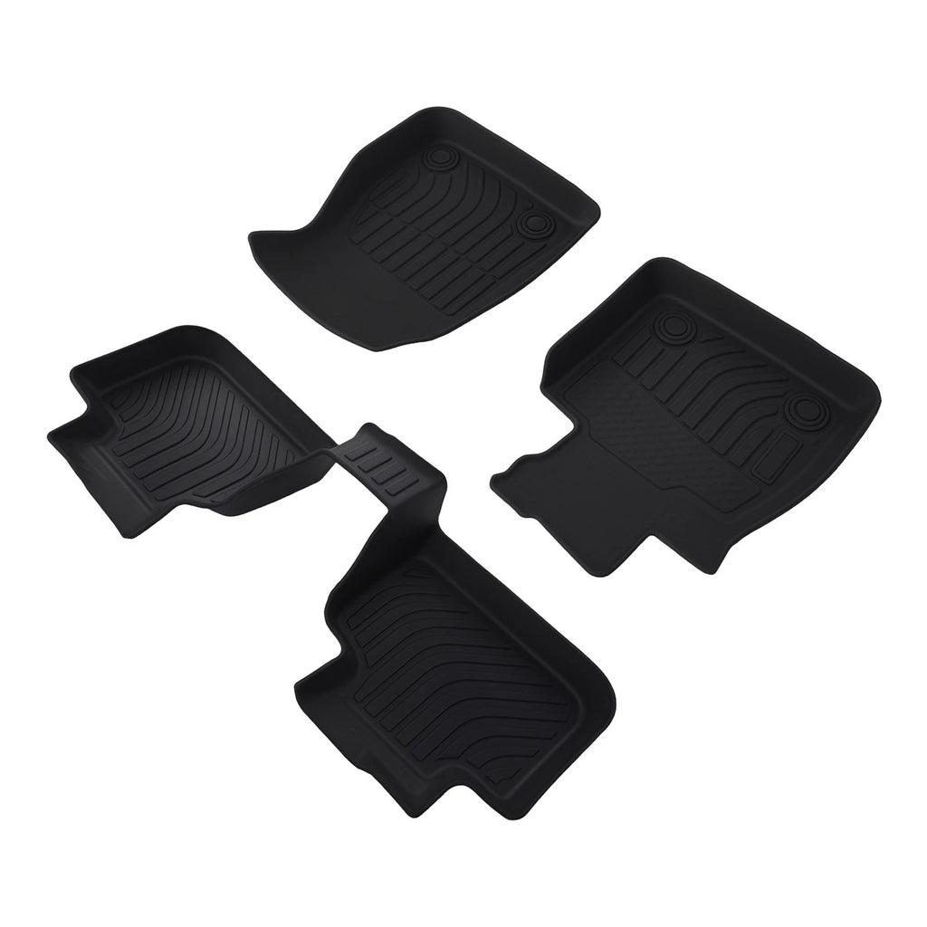 Set of 2 Black TPE Floor Mats for BMW X1 F48/X2 (2016–2022) Waterproof