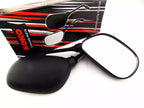 Black Oval Soko Rear View Mirrors for Yamaha TW200 (1987-2015)