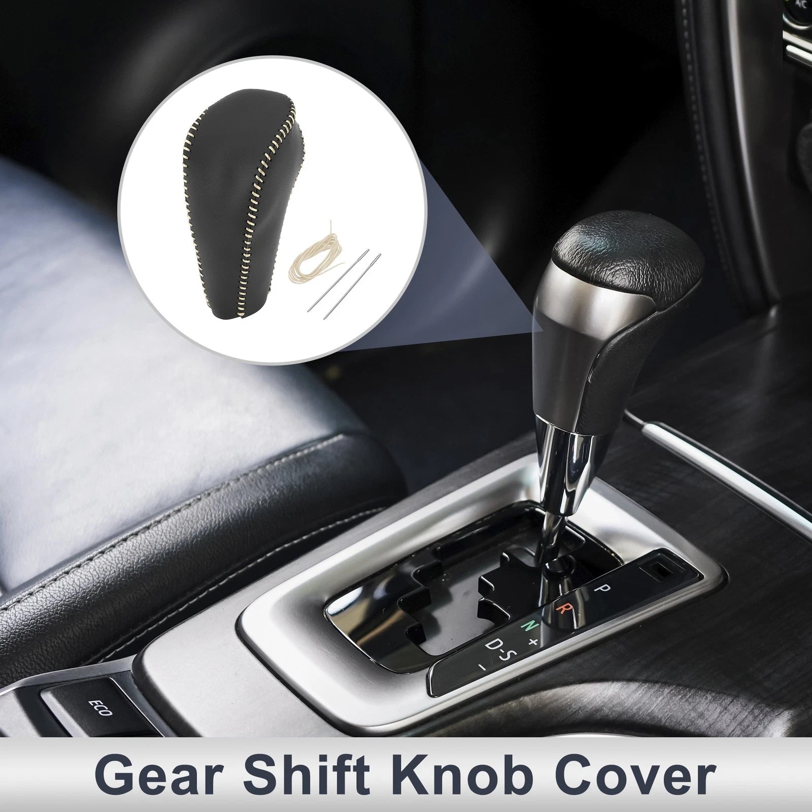 1 Pc Gear Shift Knob Cover for Chevrolet Cruze (2011–2015) Black Beige