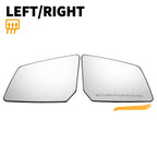 Pair White Heated Mirror Glass for GMC Chevrolet 