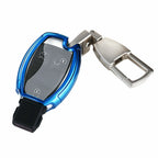 Blue TPU Smart Key Full Protect Cover for Mercedes-Benz C E S M GLK (2013-2020)