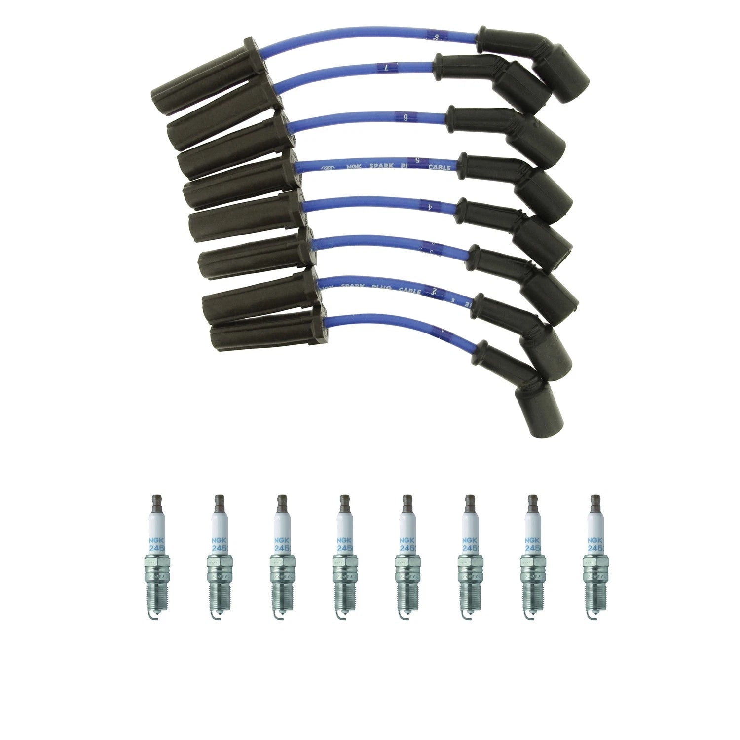 NGK Wire Set & 8 Laser Platinum Spark Plugs for Escalade EXT Express 1500 (2002–2006)