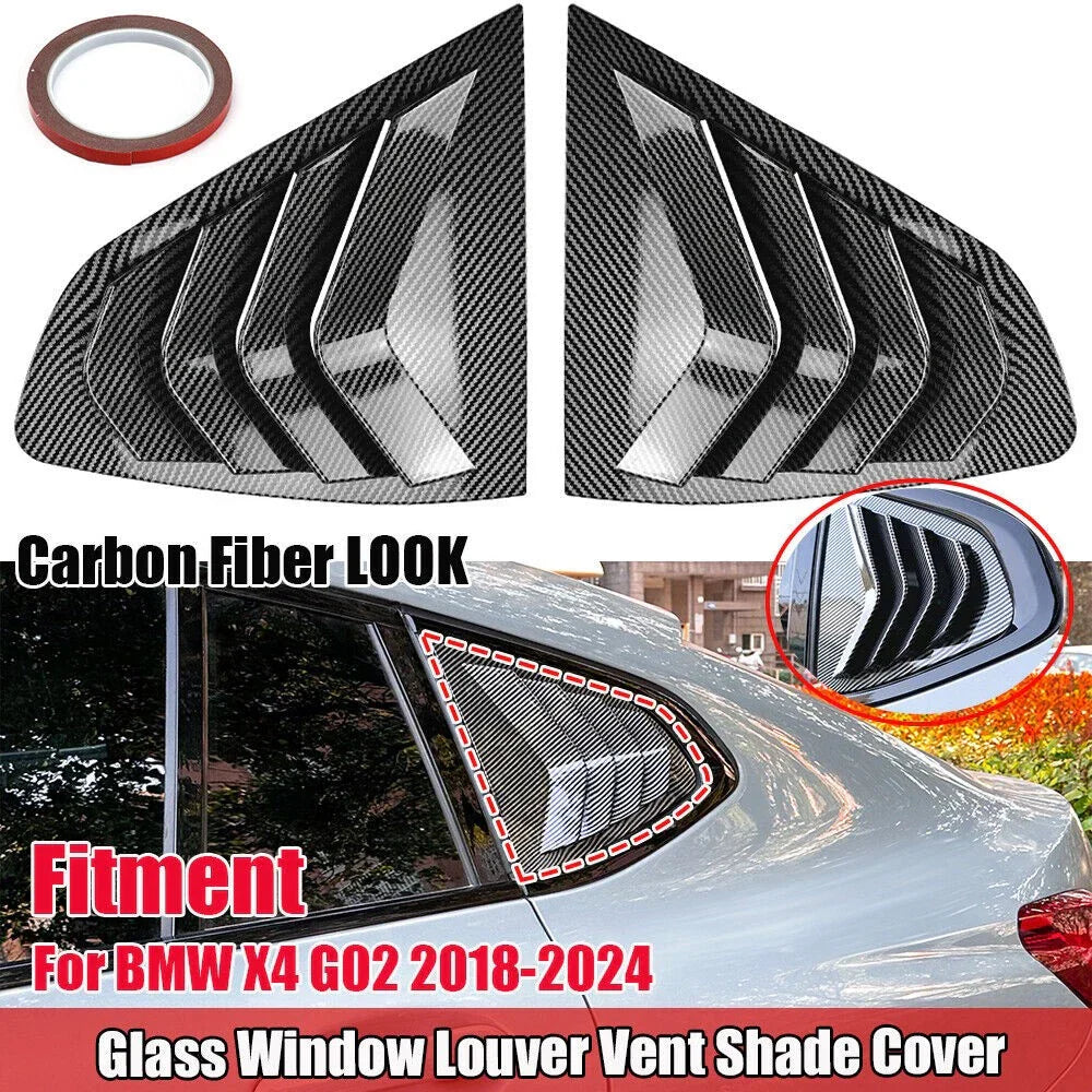 Air-intake Rear Window Quarter Glass Duct Vent Covers for BMW X4 (2018-2024)