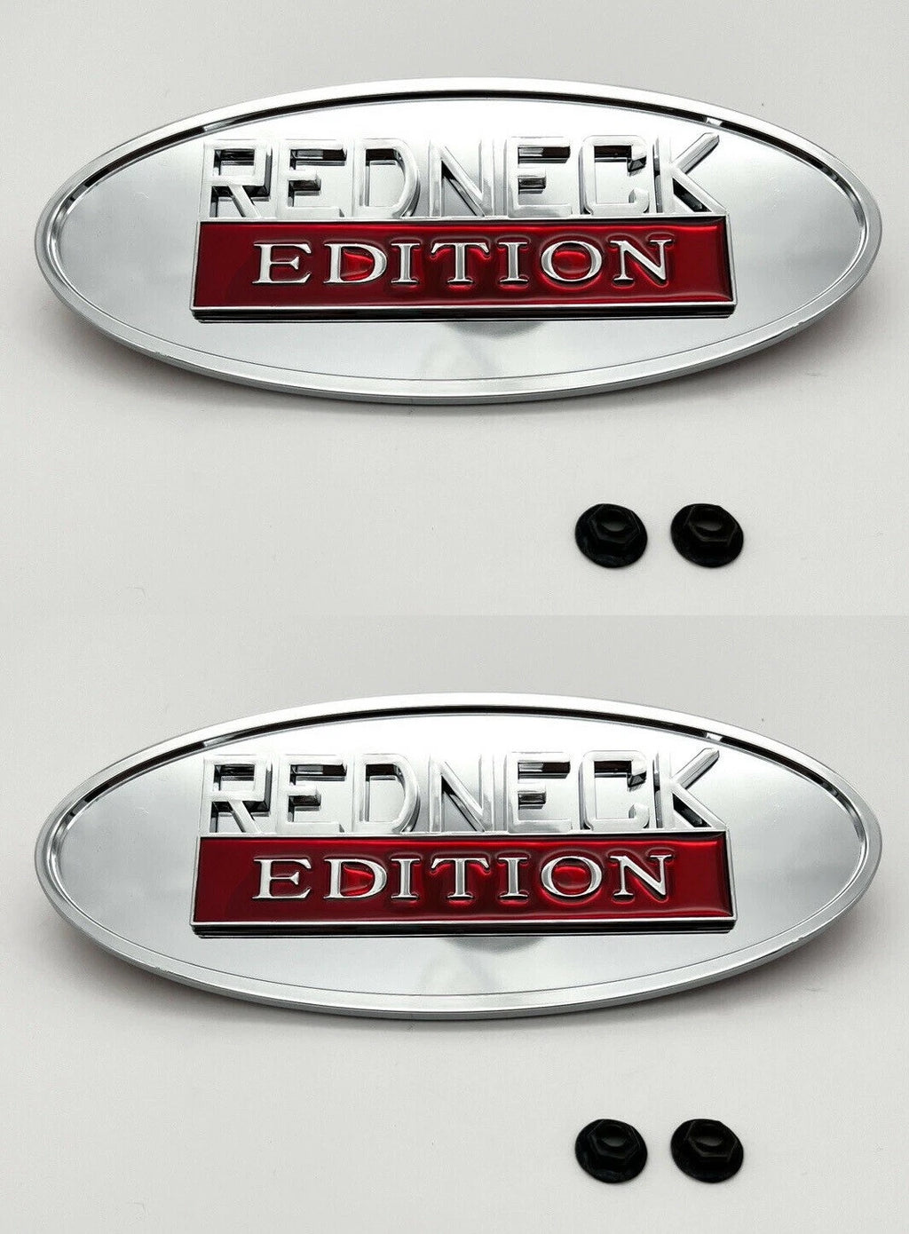 Hood Side Fender Emblems Redneck Edition Replacement for Peterbilt Trucks (2017–2024)