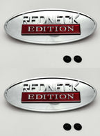 Hood Side Fender Emblems Redneck Edition Replacement for Peterbilt Trucks (2017–2024)