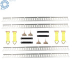 Set of 4 E Track Rails with 4 O Rings, 4 Tie Offs, 4 End Caps for Trailers