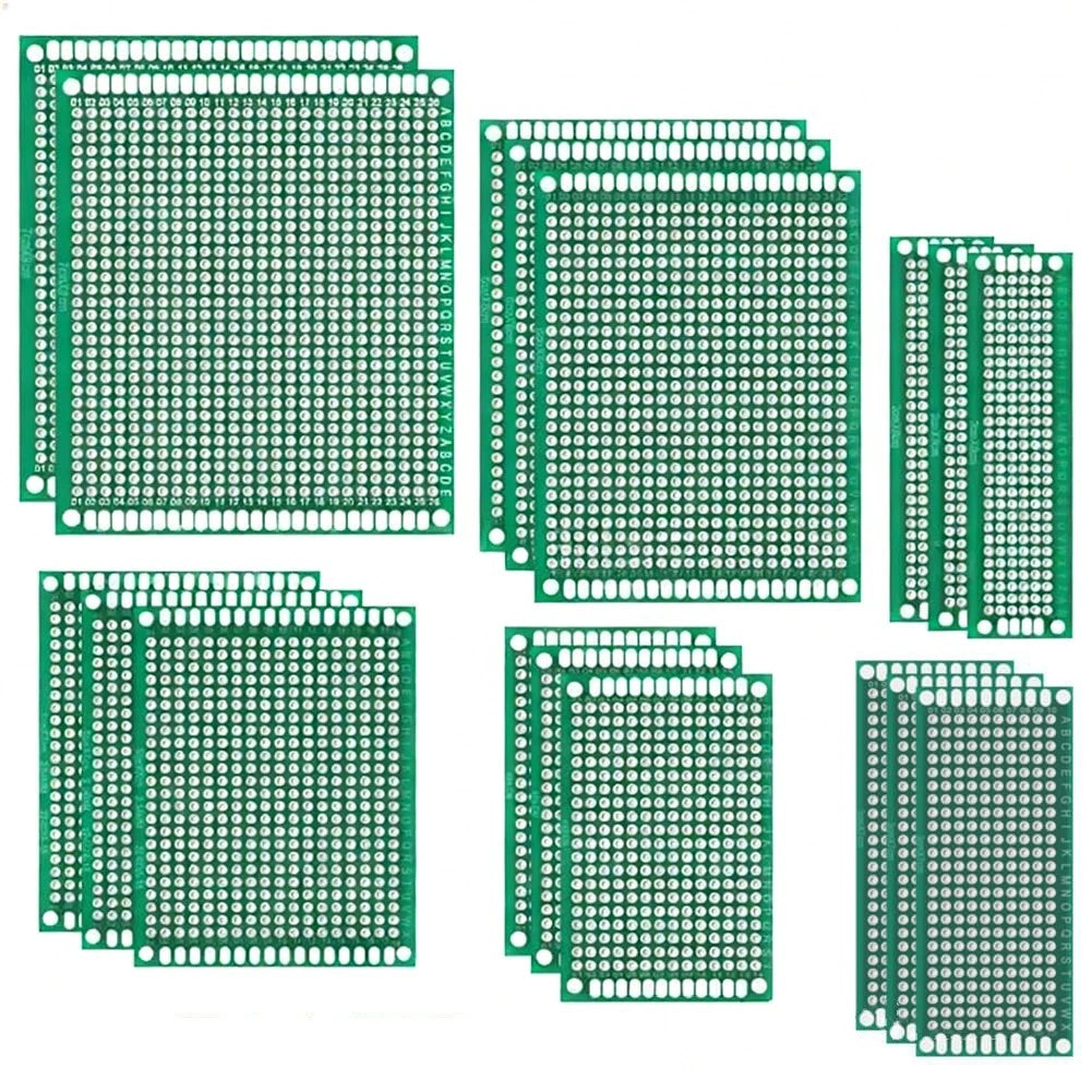 17-Piece Double Sided PCB Board Kit for Circuit Prototyping