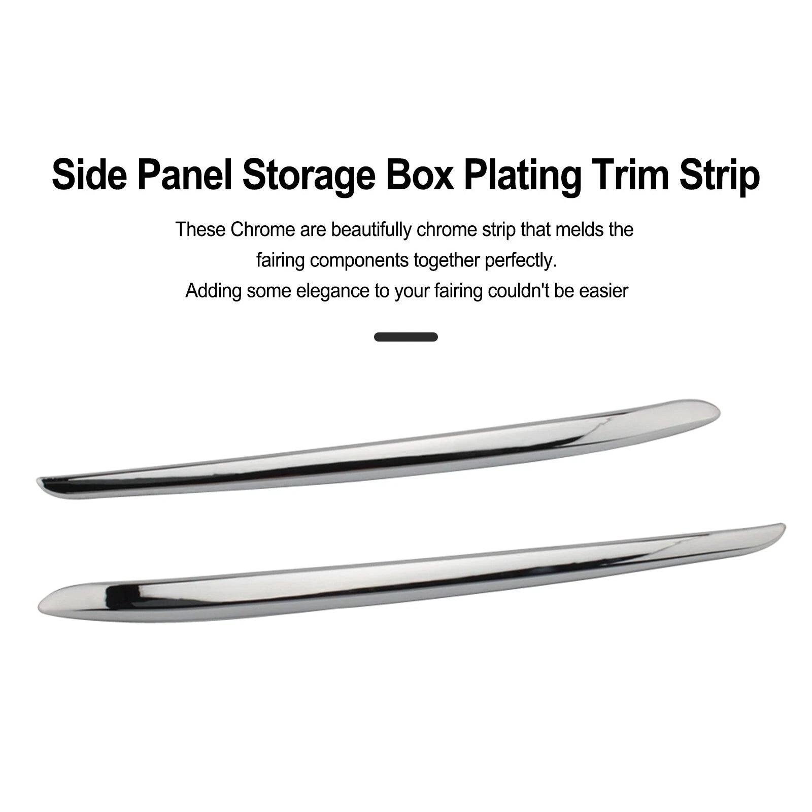 Chrome Side Panel Storage Box Trim Strip for BMW K1600GTL (2011–2018)