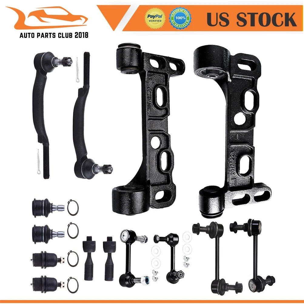 14Pcs Front Lower Control Arm Ball Joint Tie Rod Kit for Isuzu Ascender (2004–2007)