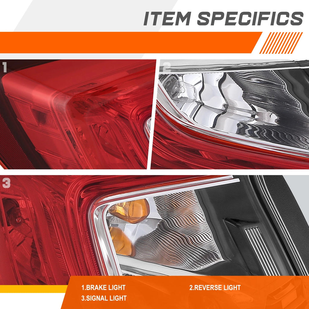 Chrome Housing Taillight Assembly for Honda Civic Sedan (2016–2021)
