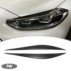 1 Pair Eye Lid Cover Sticker for BMW F30 Carbon Fiber Black (2012-2019)