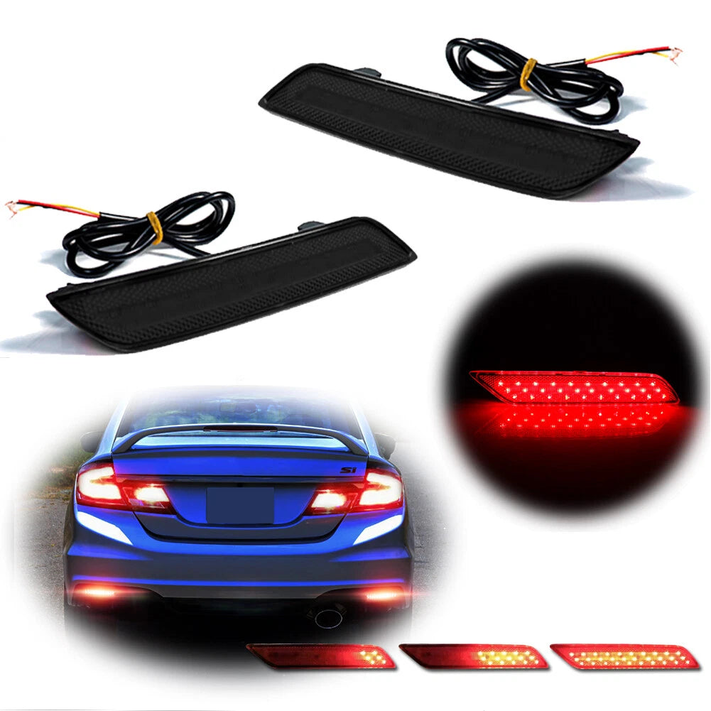 LED Tail Brake Reflectors for Honda Civic Sedan (2013–2015)