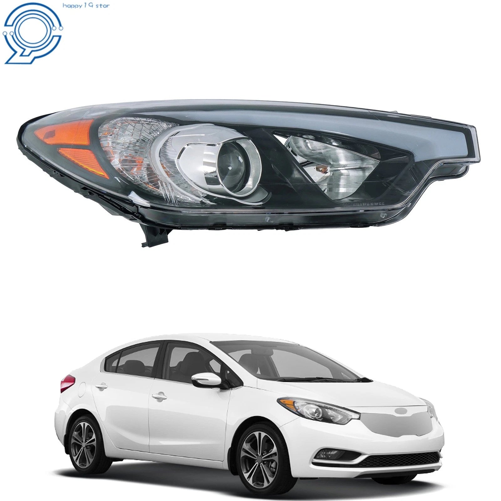 1PC Halogen Headlight Assembly for Kia Forte (2014-2016)