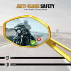 2X M8 Convex Mirrors for Harley Street Glide FLHX (2006–2025)