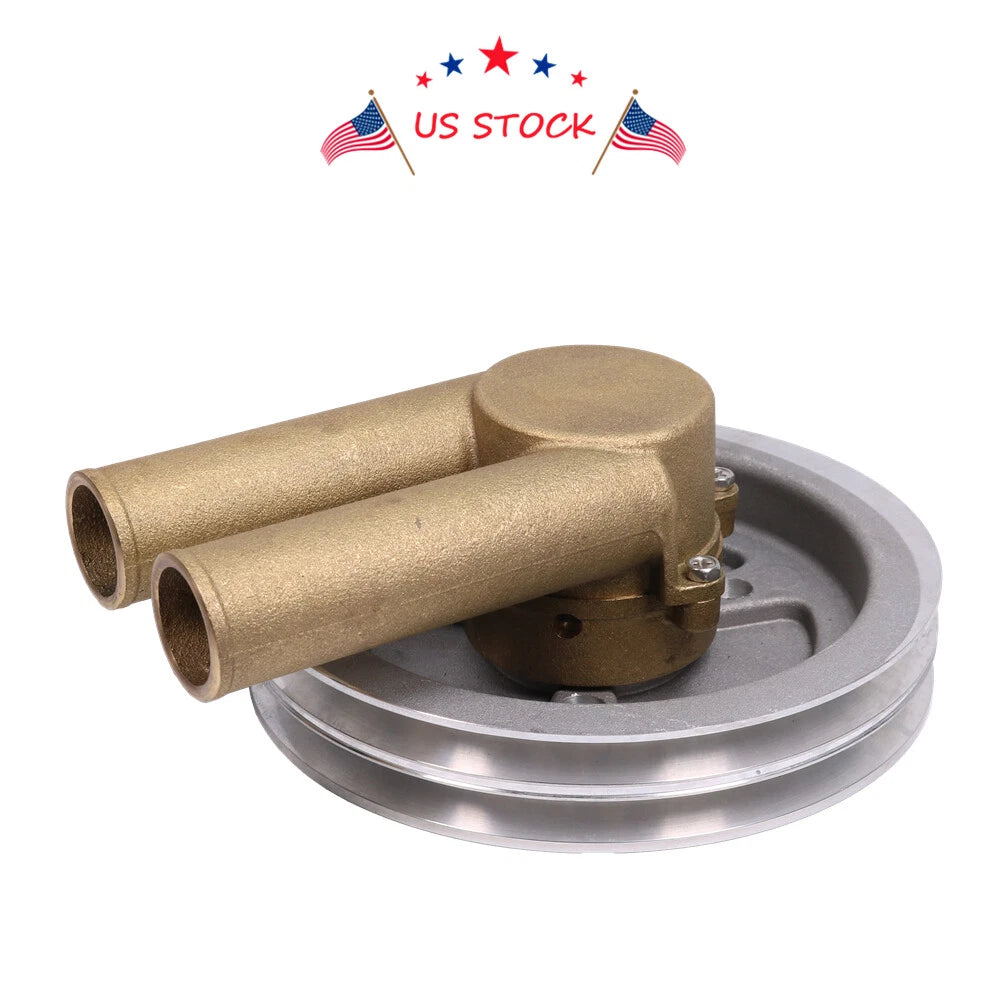 Dual V Belt Raw Water Sea Pump for Volvo 4.3L 5.0L 5.7L (1990–2023)