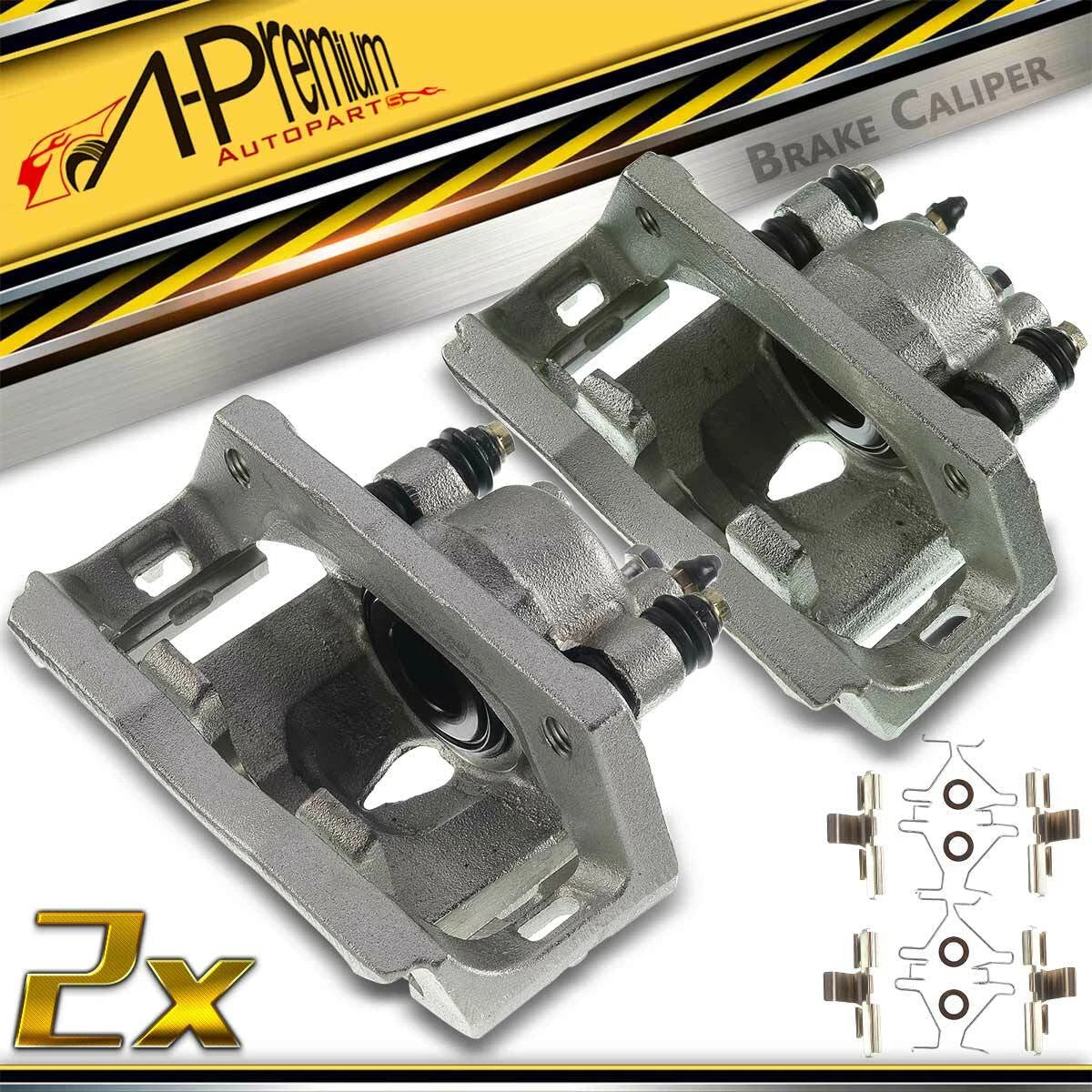 Pair Rear Brake Calipers with Brackets for Ford E-150 (2004–2006)