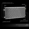 Aluminum Cooling Radiator DPI 1489 for Chevy G10 G30 GMC G1500 G3500 (1992–1993)