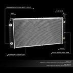 Aluminum Cooling Radiator DPI 1489 for Chevy G10 G30 GMC G1500 G3500 (1992–1993)