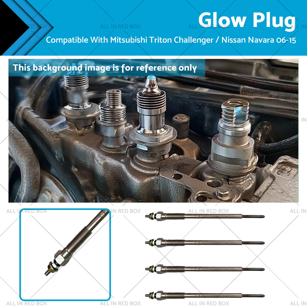 4X Glow Plug Kit for Mitsubishi Triton Challenger 4M41T 4D56T